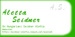 aletta seidner business card